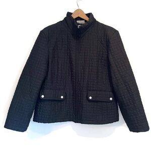 Quilted Black Jacket‎ -Size Large
